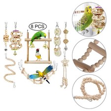 8PCS Parrot Toys Set Budgie