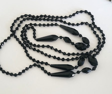 Antique black French Jet glass