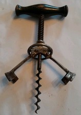 Antique Brass Columbus Style Steel Twin Pillar Corkscrew Inscribed Foreign BB&AN