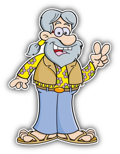 Old hippie music - hippie, bumper