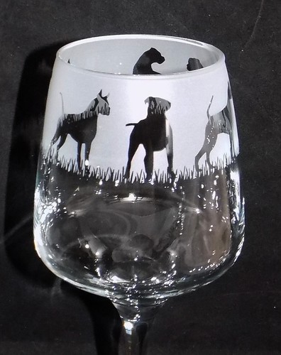 New boxer hand etched - etched, large