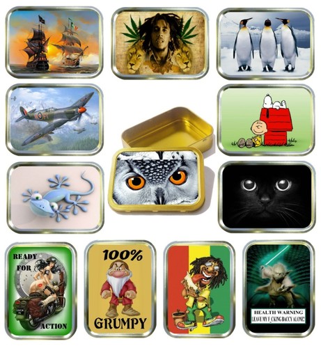 2oz gold tobacco tin - gold,