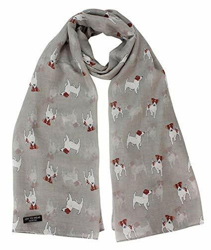 Women dog print scarf - print, shawl