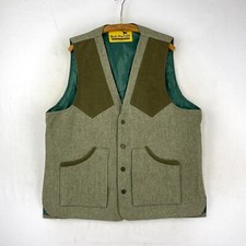 Bob Parratt Tweed Shooting Vest Mens XXL Green Country Sporting Gilet Waistcoat