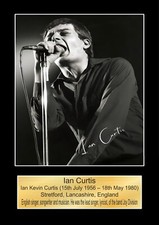 Ian Curtis Joy Division Music Poster Concert  Wall Art  Memorabilia gift A5,A4,