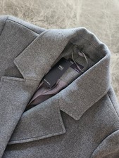 M&S Double Breasted Longline Coat With Wool ~ Size 22