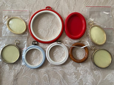 9 X Cross stitch frames oval
