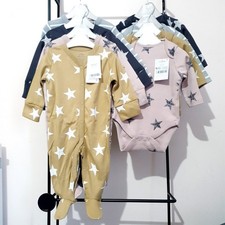 Baby Boys Girls Sleepsuits 0-3