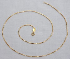 STUNNING RARE URI GELLER 20.25" LONG 9CT YELLOW GOLD 1mm BOX LINK CHAIN - 2.8g