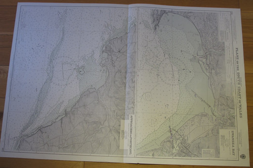 Admiralty fathom chart - admiralty, swansea