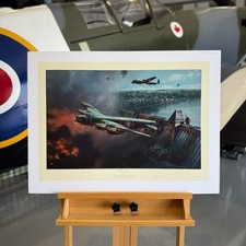 BREACHING THE MOHNE - TARGET X - WW2 Dambusters Art Print by Anthony Saunders