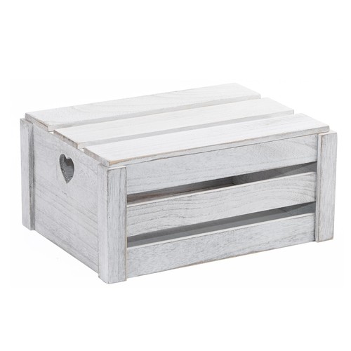Wooden crate with heart - with,