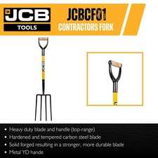 JCB Solid Forged Contractor Fork, Heavy-Duty Steel 190 x 280mm Blade | JCBCF01