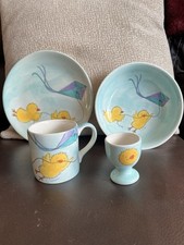 Easter Chicks Child’s Dinner Set Whittards Nick Butterworth X 4 Pieces
