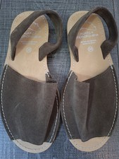 Avarca Menorquina  Suede Leather Sandals Brown  Size UK 5 Sling Back Brand New