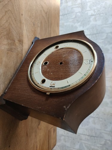 Vintage oak mantel clock - vintage,