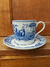 Spode Blue Room Collections Girl At The Well Mug Cup + Saucer England.Great Cond