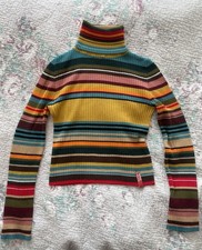 Miss Sixty vintage cropped turtleneck long sleeve top