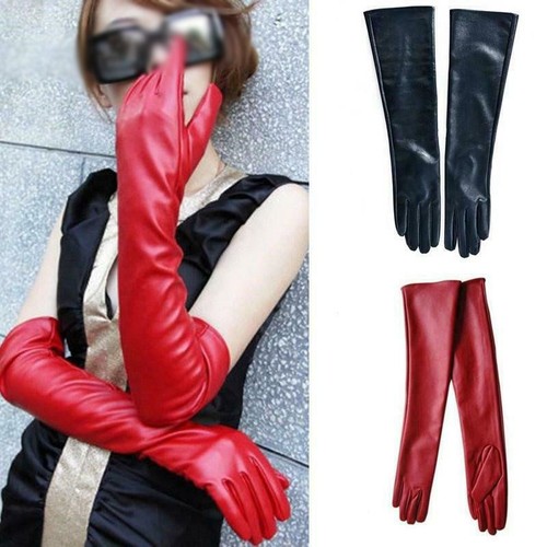 Long leather evening - leather,