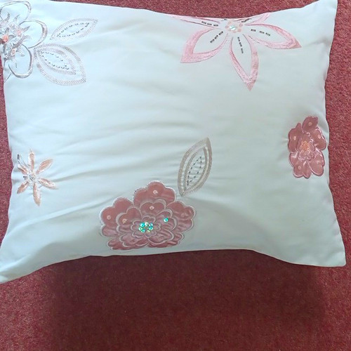 Debenhams white pink cushion - debenhams,
