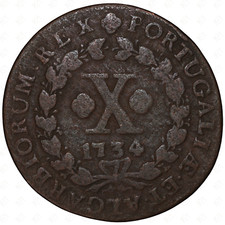 1734 Portugal João V 10 Reis