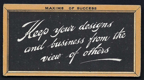 Singleton cole maxims of - maxims,