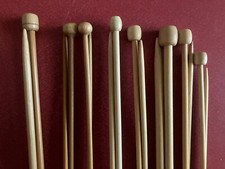 Bamboo Single Point Knitting Needles sold per pair