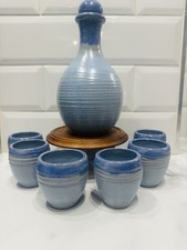 Vintage Blue Glazed Pottery