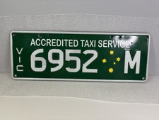 Australia Australian Victoria 'Accredited Taxi Service' Number License Plate