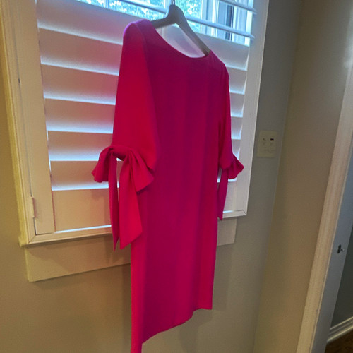 Cece pink solid shift dress - cece,