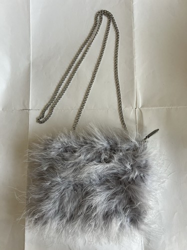 Primark fluffy grey side bag - primark,