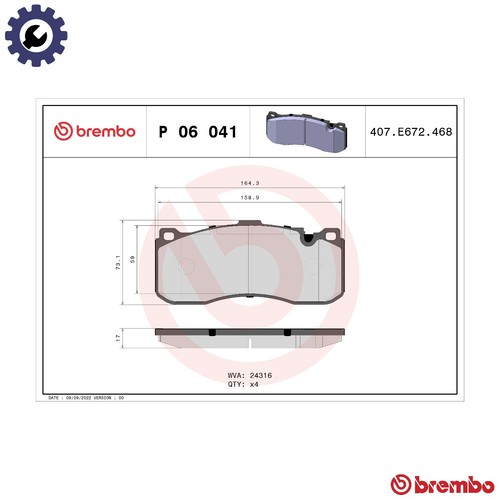 Brake pad set - pad,