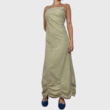 Cop Copine Beige Ruched Maxi Dress - M