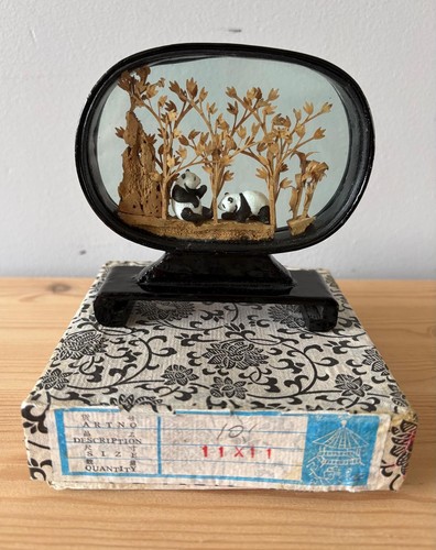 Vintage asian cork carving - cork,