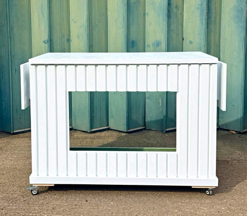White food kitchen trolley - white,