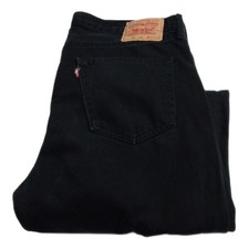 Levi 751 Jeans Straight Regular Black Waist 38 Leg 30 W38 L30 Zip Fly (Q7817)