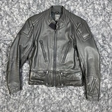 Vintage Hein Gericke Leather Jacket Mens 40 Black Motorcycle Biker Moto Lined
