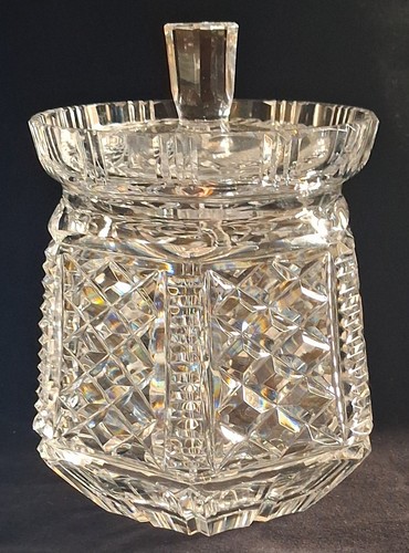 Vintage cut crystal - lidded, jar
