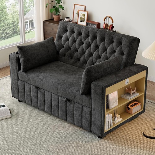 Chenille sofa bed pull - sofa,