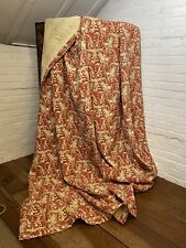 Huge Vintage Toile Quilt Hand Stitched Bed French Cotton Antique