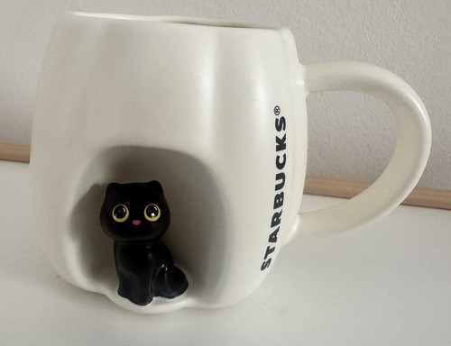 Starbucks peep black - starbucks, cat