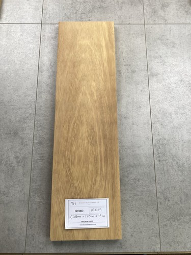 605x170x19mm iroko par - par, solid