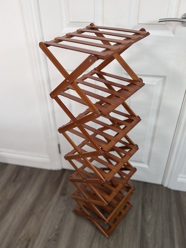 Vintage wooden folding tiered - vintage,