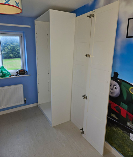 White pax wardrobe hinged - wardrobe,