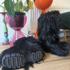 Black Faux Fur Fluffy Yeti
