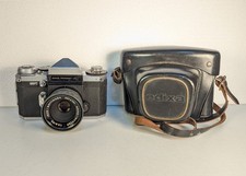 Wirgin Edixa Prismat LTL SLR 35mm Film Camera w/ 50mm f/2.8 Iscotar Lens + Case