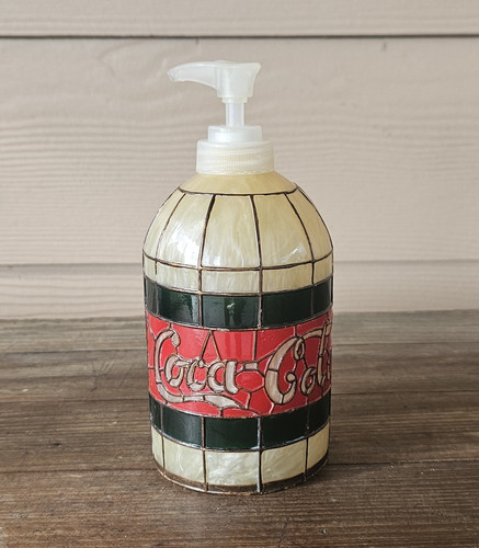 Vintage coca cola stain glass - coca-cola,