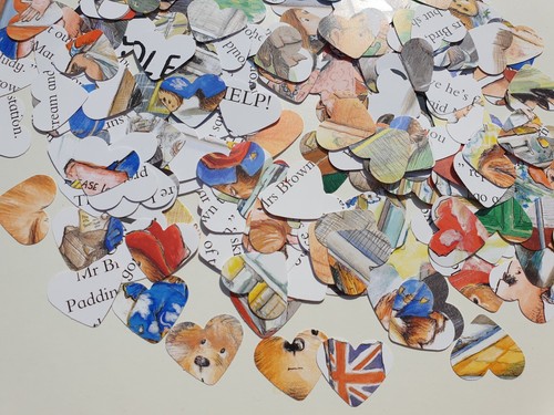 Paddington bear heart confetti - bear,