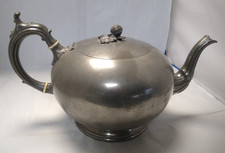 Antique teapot marked lewis - marked, p.lewis