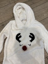 Cream Fluffy Reindeer Pyjamas